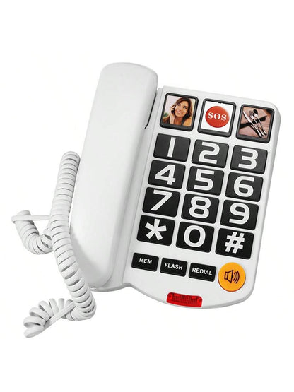 Wired Home Telephone for Seniors Simple Durable Landline Phone for Easy Calling