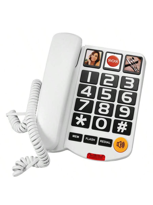 Wired Home Telephone for Seniors Simple Durable Landline Phone for Easy Calling