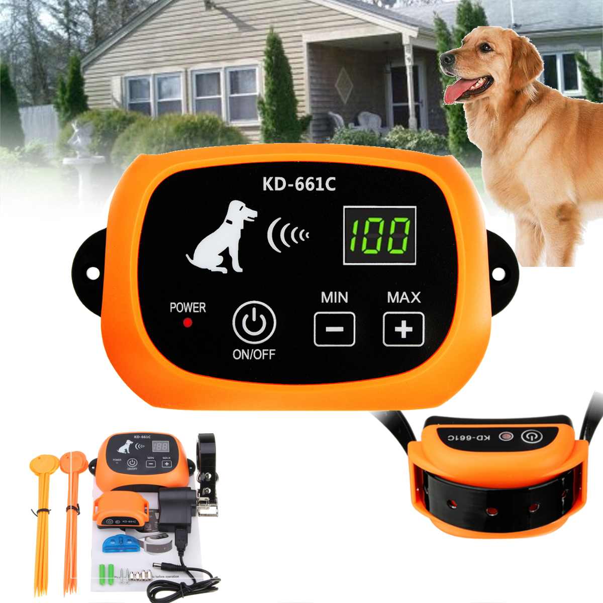 Wireless Dog Fence System Waterproof Adjustable Pet Containment