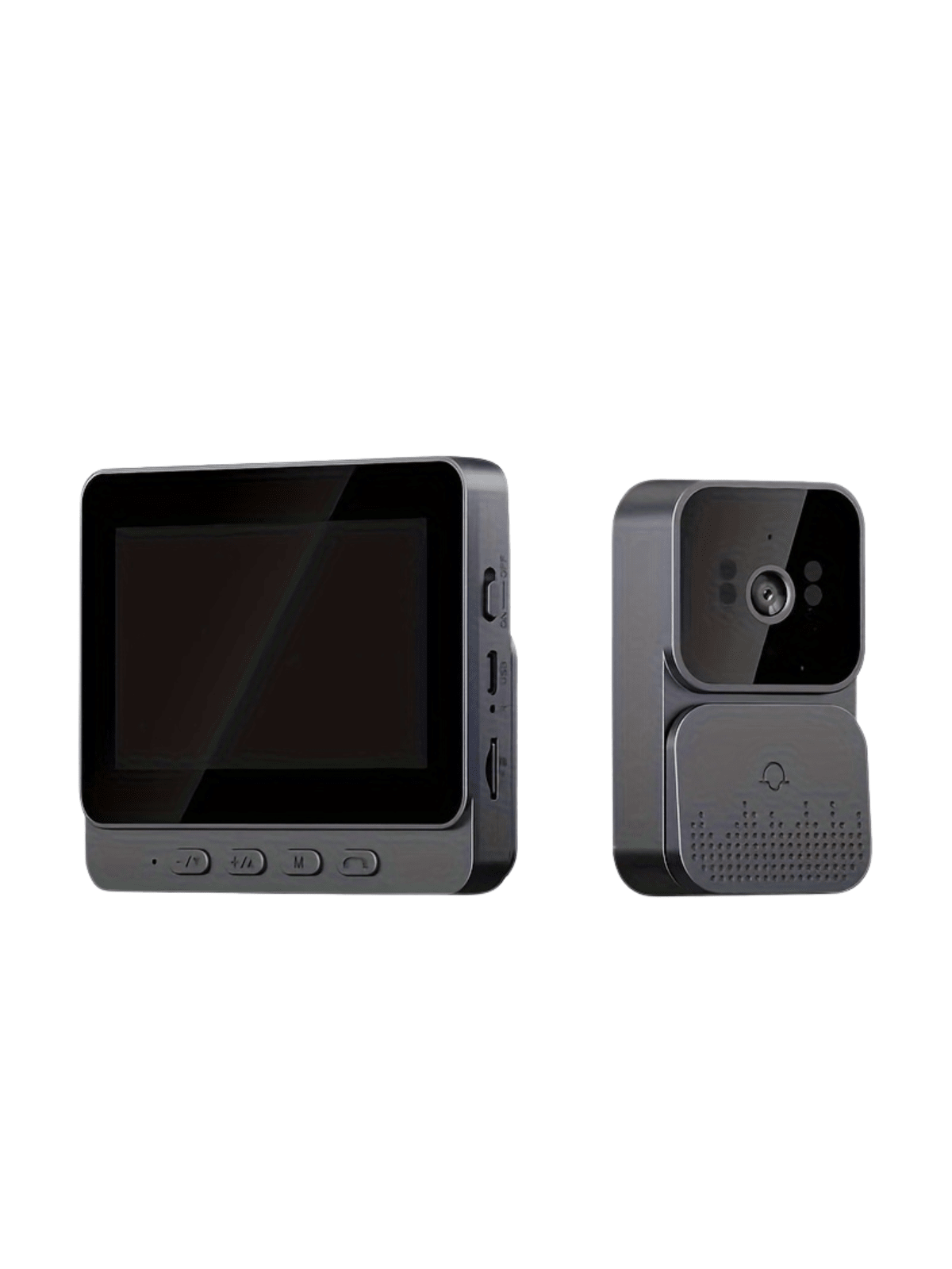 Wireless HD Doorbell Camera with 4.3 Inch IPS Display and Rechargeable Battery