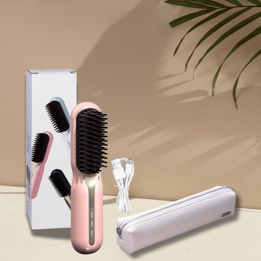 Wireless Hair Straightening Brush for Quick Styling and Smooth Finishes