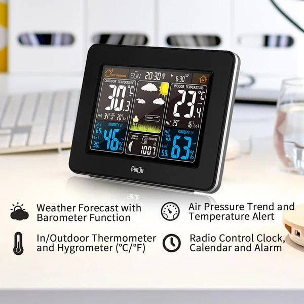 Wireless Home Weather Station Indoor Outdoor Temperature and Humidity Monitor