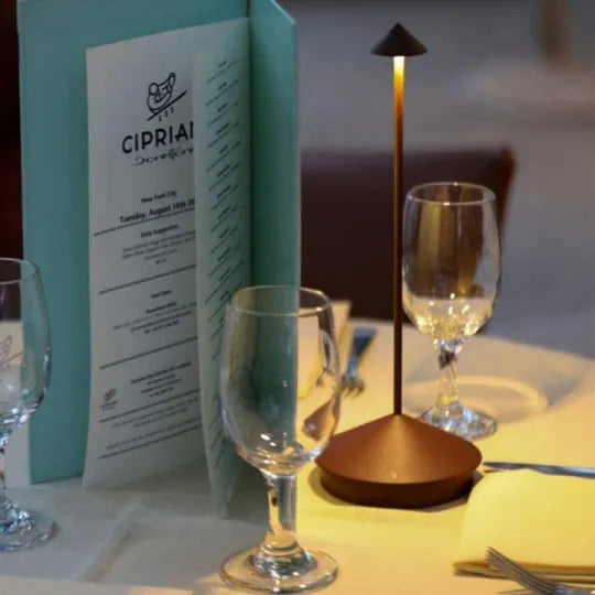 Wireless LED Table Lamp with Rechargeable Battery and Modern Design