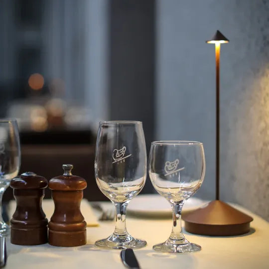 Wireless LED Table Lamp with Rechargeable Battery and Modern Design