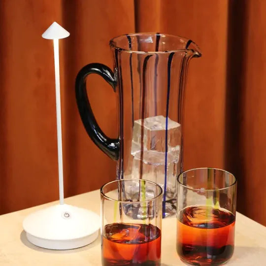 Wireless LED Table Lamp with Rechargeable Battery and Modern Design