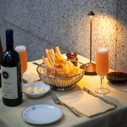 Wireless LED Table Lamp with Rechargeable Battery and Modern Design