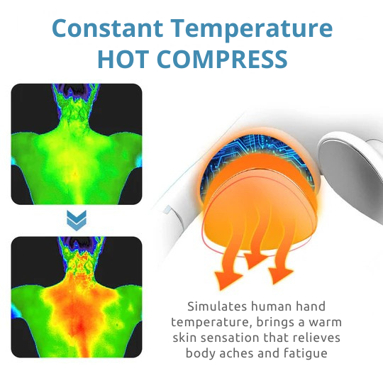 Wireless Neck and Shoulder Massager with Ultrasound and Vibration