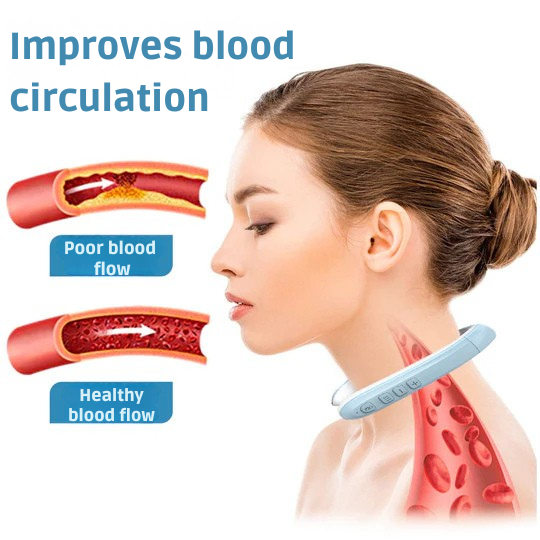 Wireless Neck and Shoulder Massager with Ultrasound and Vibration