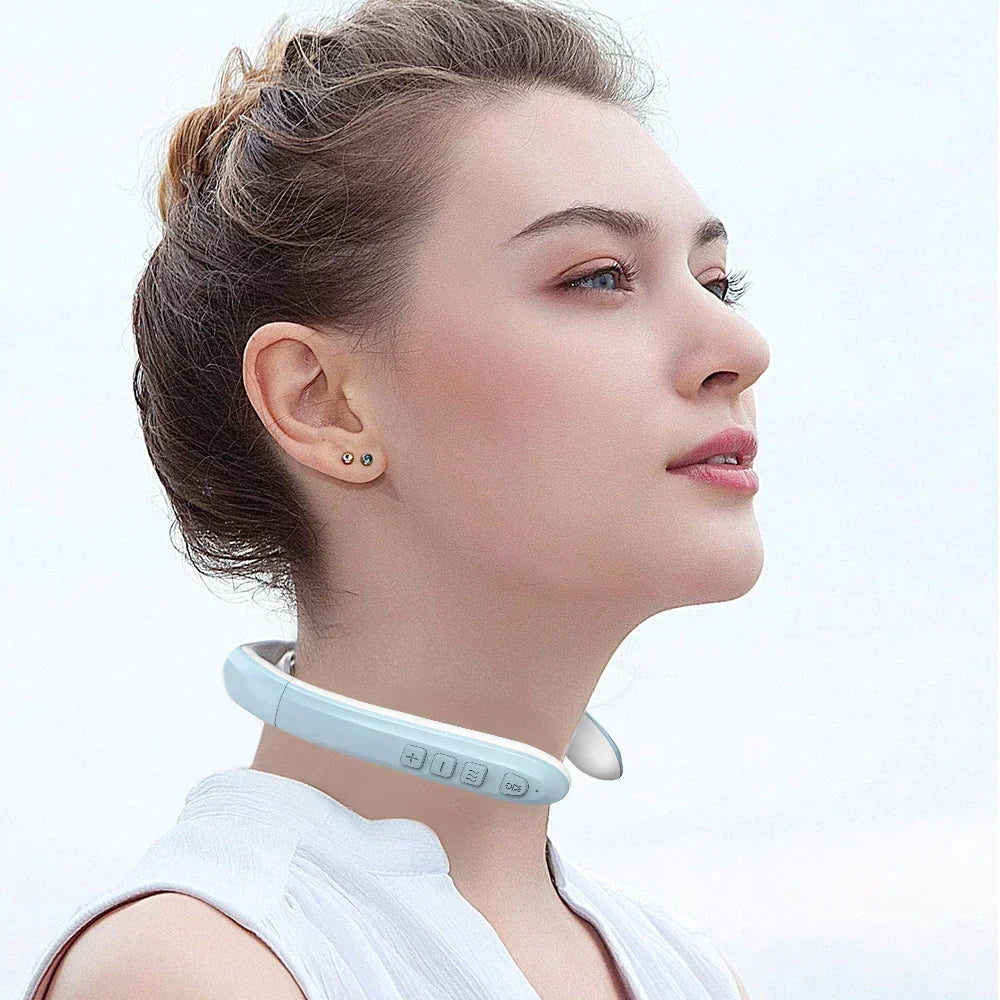 Wireless Neck and Shoulder Massager with Ultrasound and Vibration