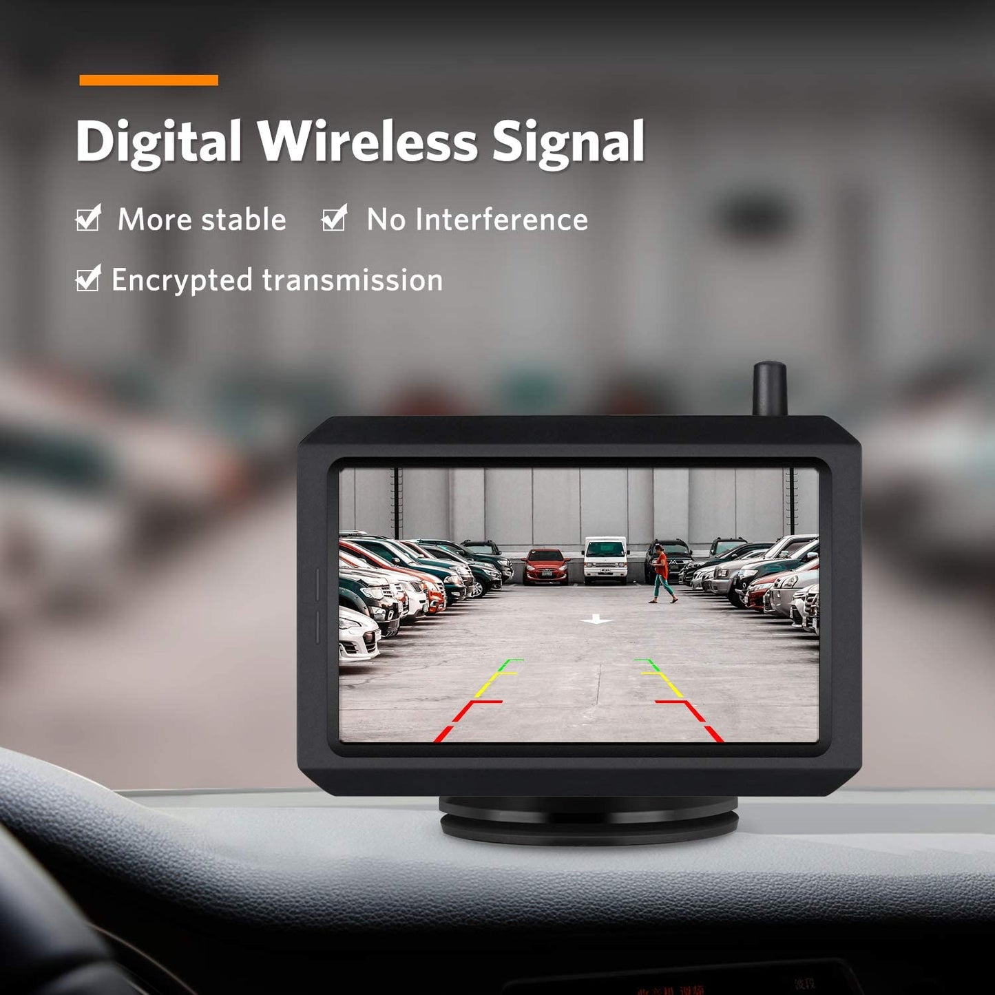 Wireless Rear View Camera with Monitor Night Vision Waterproof Reversing System