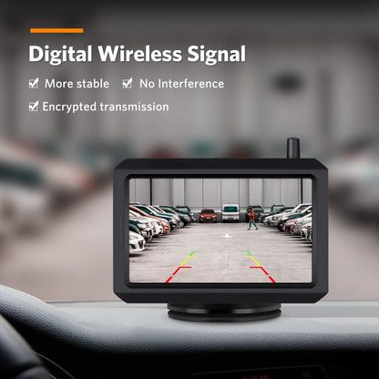 Wireless Rear View Camera with Monitor Night Vision Waterproof Reversing System