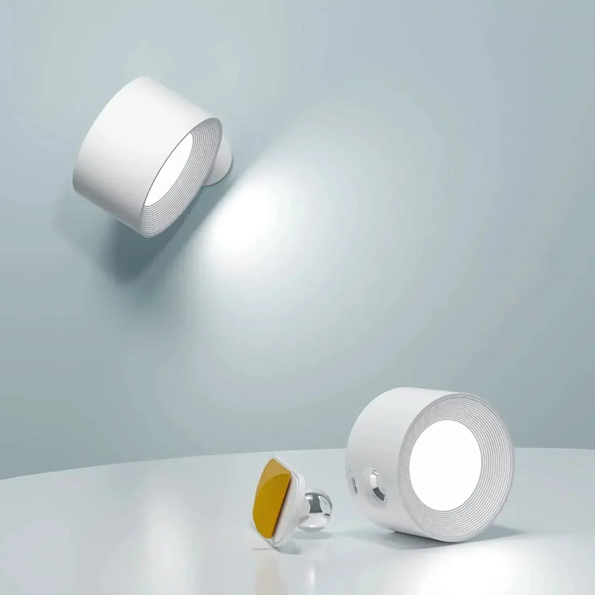 Wireless Rechargeable Wall Lamp with 360° Rotation and Adjustable Brightness