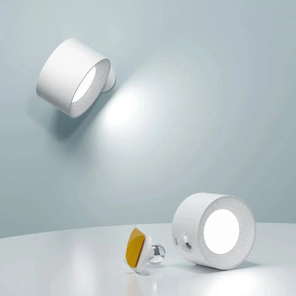 Wireless Rechargeable Wall Lamp with 360° Rotation and Adjustable Brightness