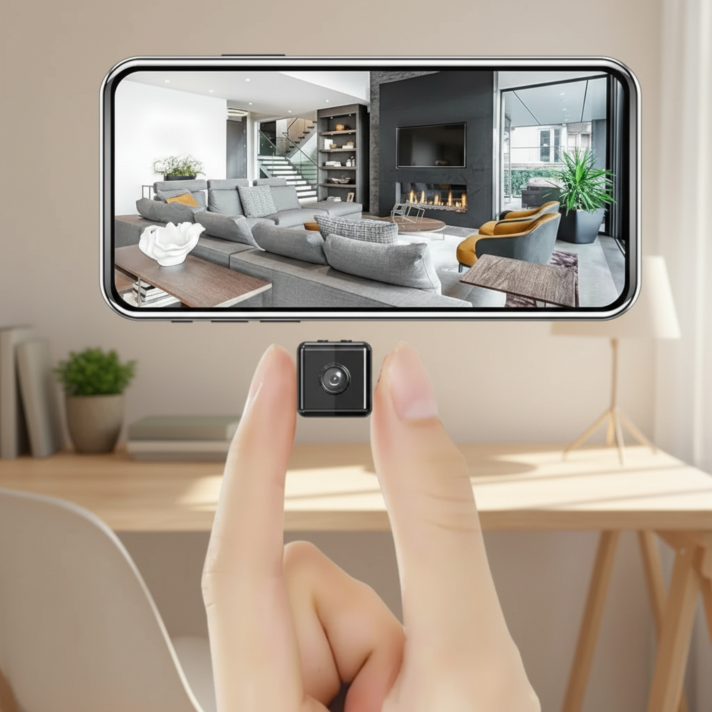 Telecamera di sicurezza wireless 1080p HD, rilevamento del movimento, visione notturna