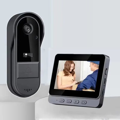 Wireless Video Doorbell with Intercom and 4.3 Inch Display