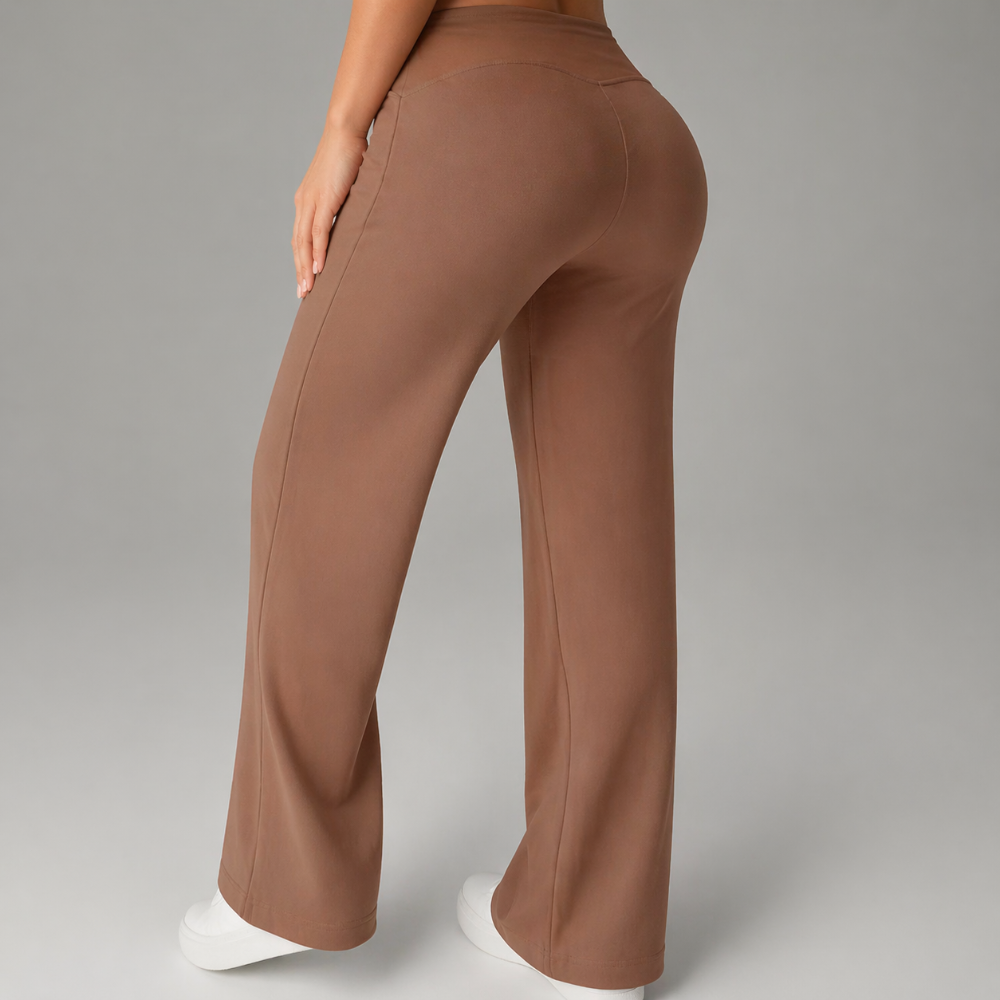 Women High Waisted Flared Yoga Pants Stretch Athletic Leggings
