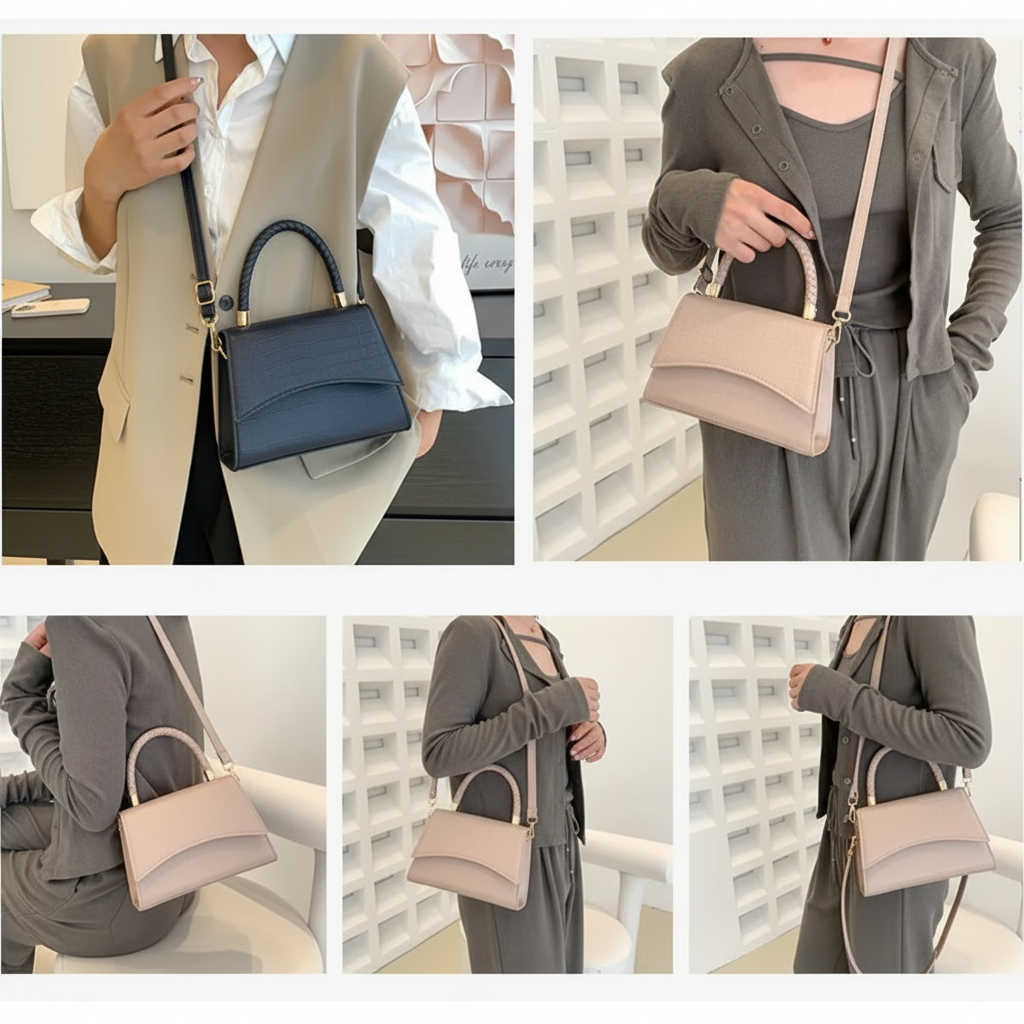 Borsa da donna classica a tracolla, casual, per tutti i giorni
