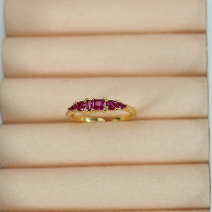 Women’s Gold Stackable Rhinestone Boho Ring Set