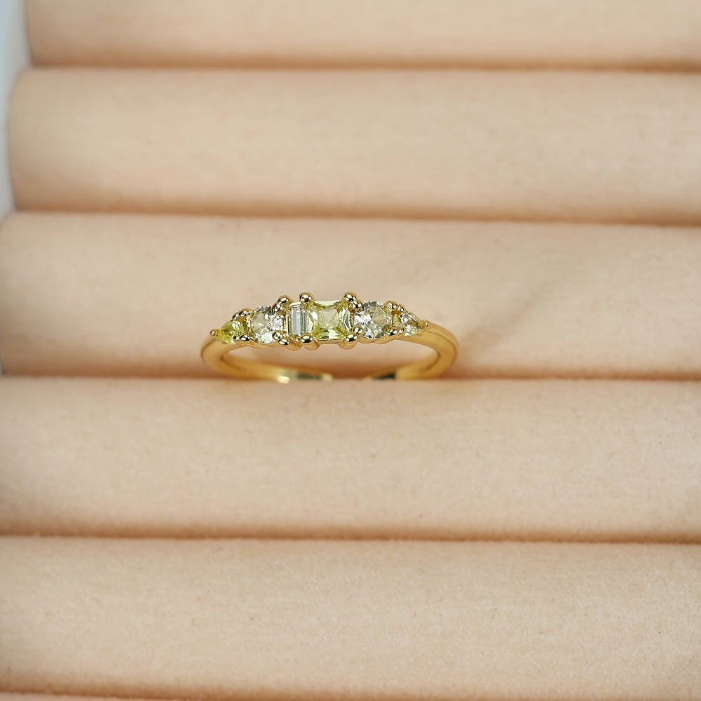 Women’s Gold Stackable Rhinestone Boho Ring Set