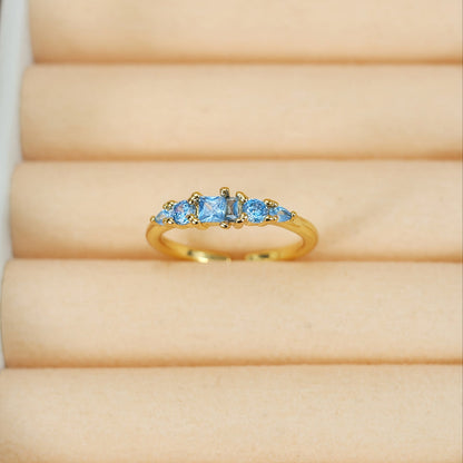 Women’s Gold Stackable Rhinestone Boho Ring Set
