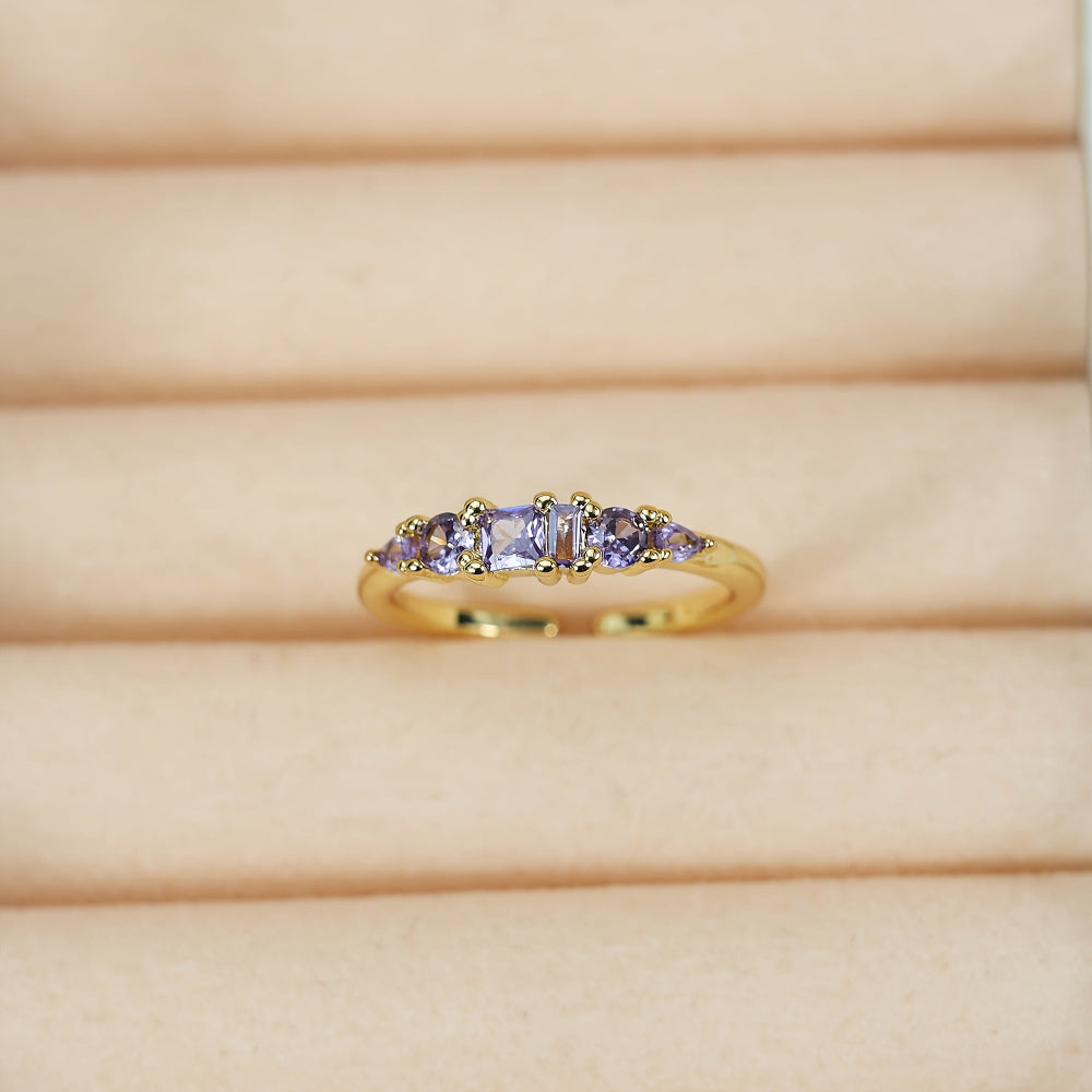 Women’s Gold Stackable Rhinestone Boho Ring Set