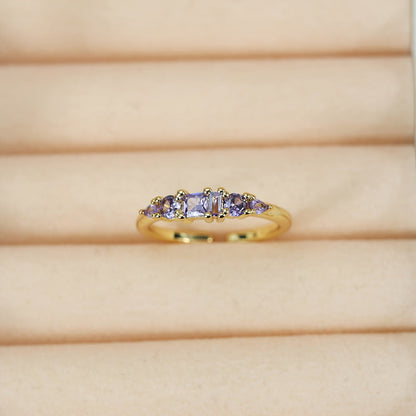 Women’s Gold Stackable Rhinestone Boho Ring Set
