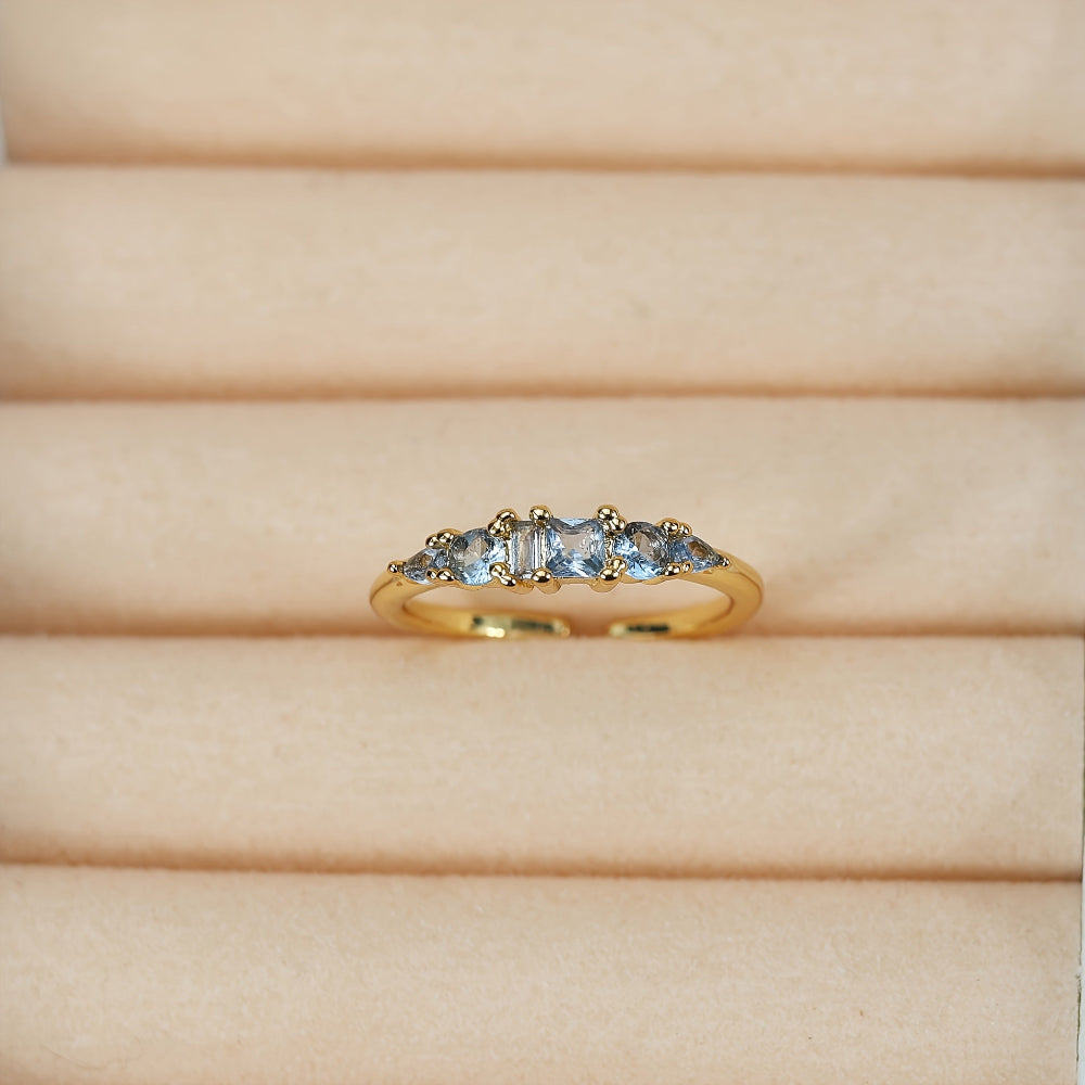 Women’s Gold Stackable Rhinestone Boho Ring Set