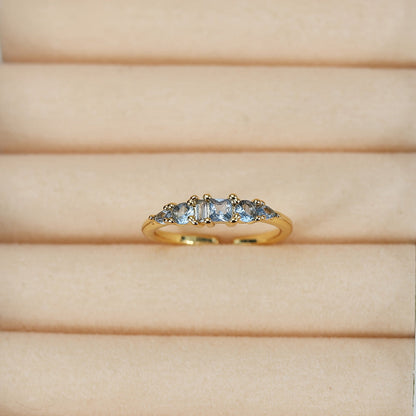 Women’s Gold Stackable Rhinestone Boho Ring Set