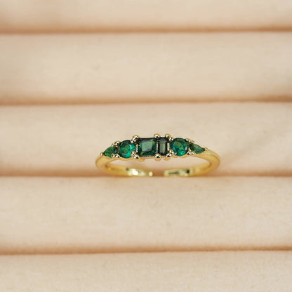Women’s Gold Stackable Rhinestone Boho Ring Set