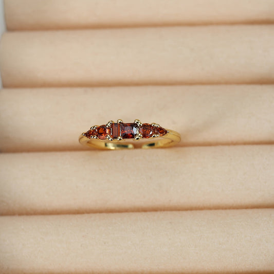 Women’s Gold Stackable Rhinestone Boho Ring Set