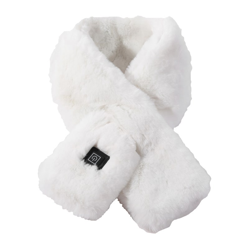 Verwarmde imitatiebont-nekwarmer voor dames met USB-voeding en 3 warmtestanden