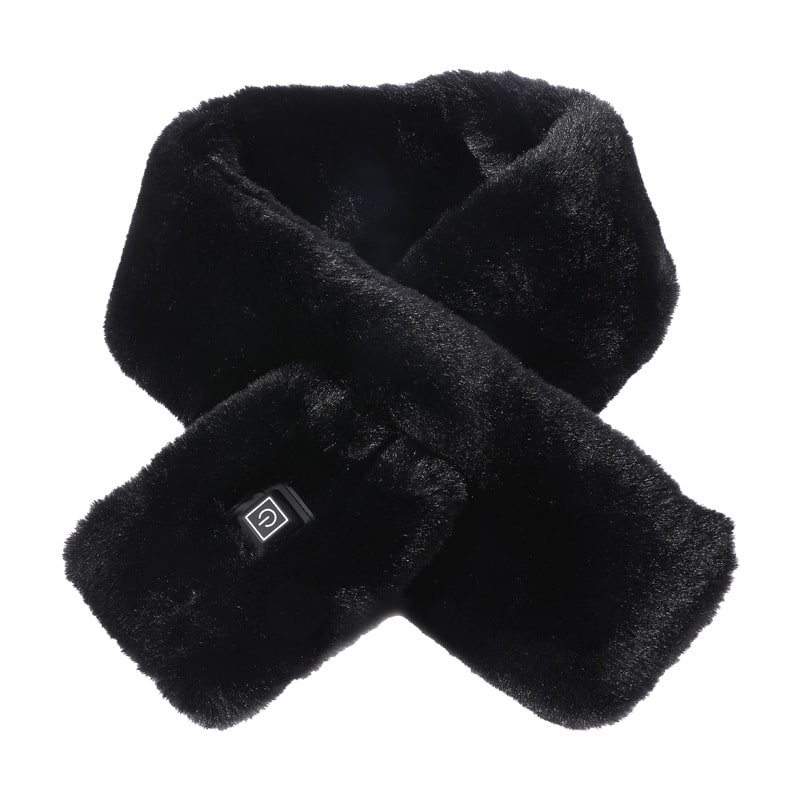 Verwarmde imitatiebont-nekwarmer voor dames met USB-voeding en 3 warmtestanden