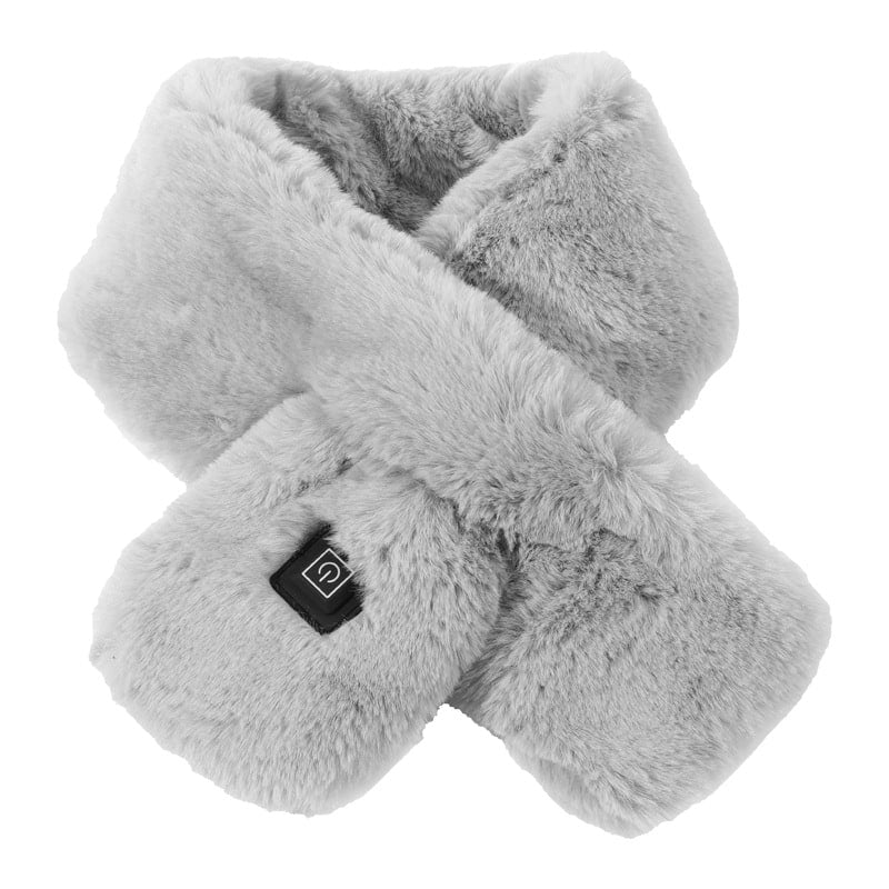 Verwarmde imitatiebont-nekwarmer voor dames met USB-voeding en 3 warmtestanden