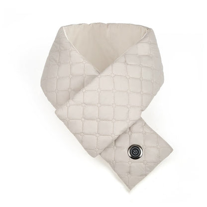 Women's Heated Neck Scarf Warmer Quilted Fleece Lined Three Temperature Settings Winter