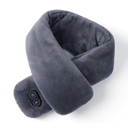 Verwarmde damessjaal met nekomslag, pluche fleece, vibratiemassage en elektrische verwarming