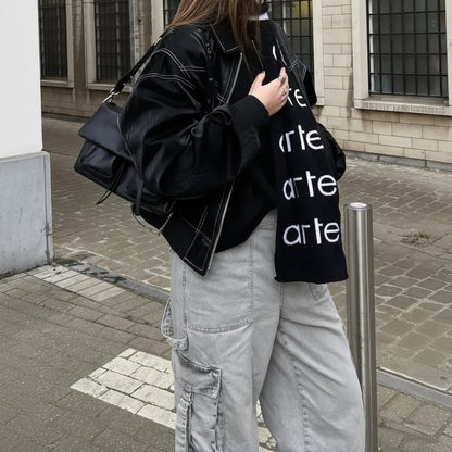 Giacca da donna oversize casual, vestibilità comoda, capospalla da indossare a strati ogni giorno