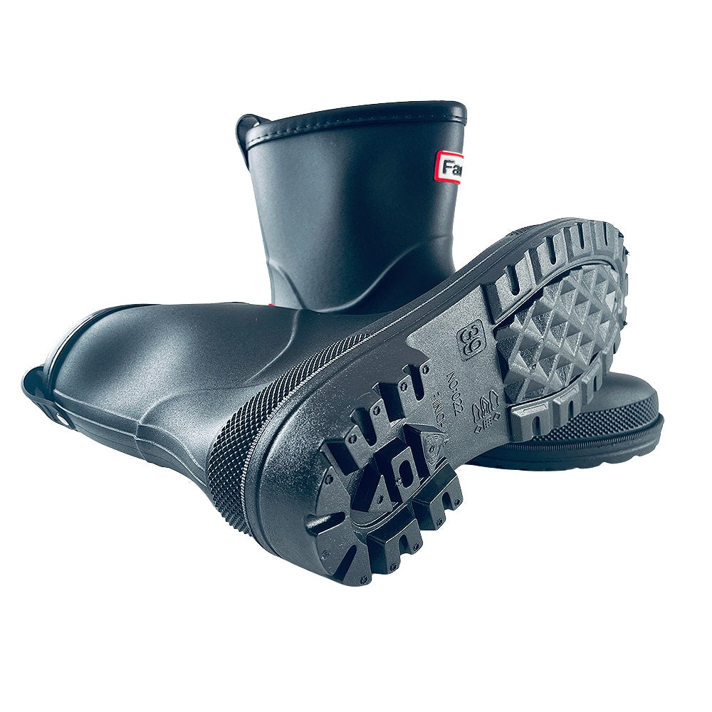 Women’s Rubber Rain Boots with Non-Slip Sole and Back Pull Loops