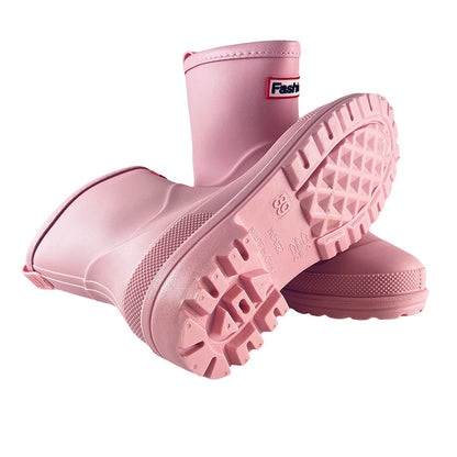 Women’s Rubber Rain Boots with Non-Slip Sole and Back Pull Loops