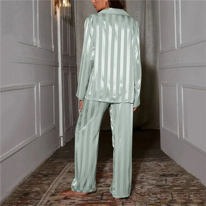 Women's Soft Silky Feel Button Up Pajama Set