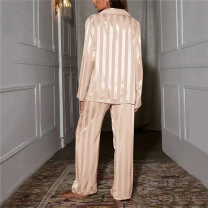 Women's Soft Silky Feel Button Up Pajama Set