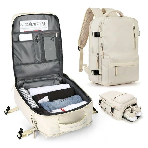 Women’s Waterproof Travel Backpack Large Capacity Anti Theft USB Charging Rucksack