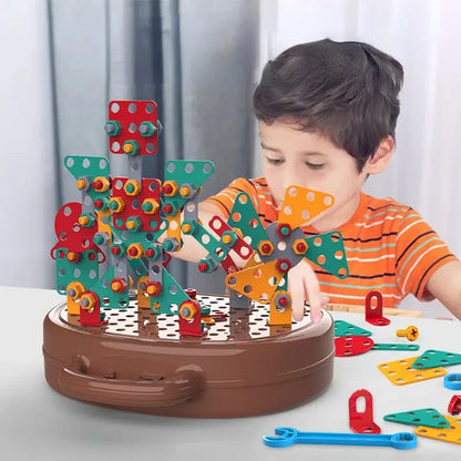 WonderBuild Montessori Toy Box STEM Construction Set with Drill