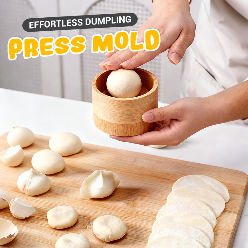Wooden Dough Press for Dumplings and Pastry