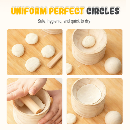 Wooden Dough Press for Dumplings and Pastry