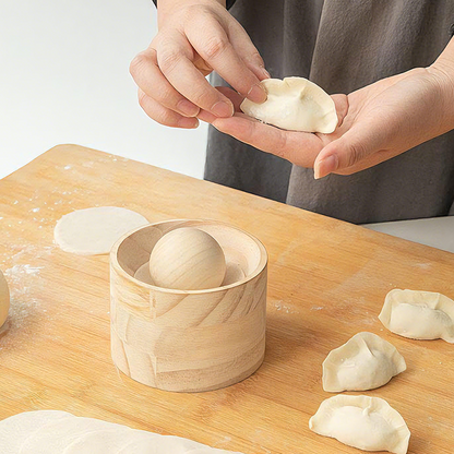 Wooden Dough Press for Dumplings and Pastry