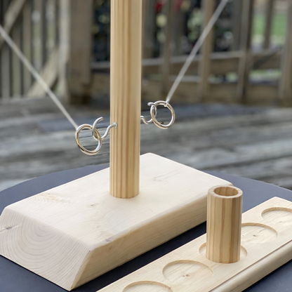Wooden Hook and Ring Toss Tabletop Game Party Family Indoor Outdoor
