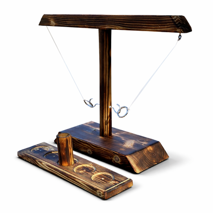 Wooden Hook and Ring Toss Tabletop Game Party Family Indoor Outdoor