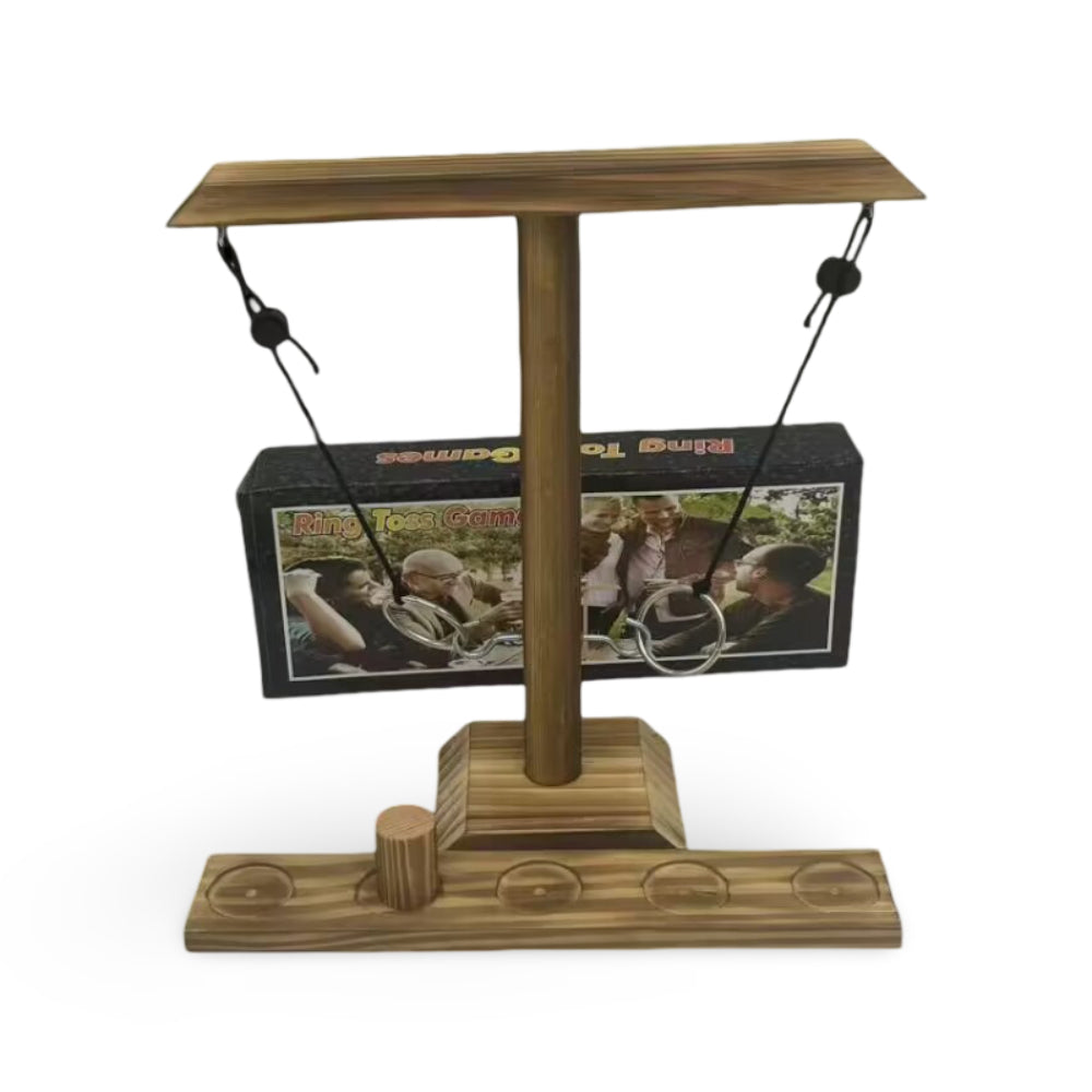Wooden Hook and Ring Toss Tabletop Game Party Family Indoor Outdoor
