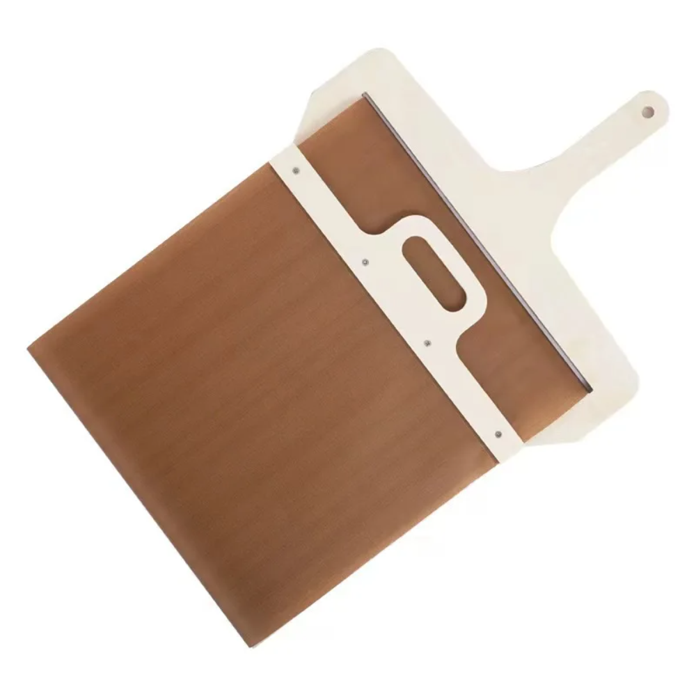 Wooden Pizza Peel with Sliding Lock Mechanism – Non-Stick Pizza Serving Shovel
