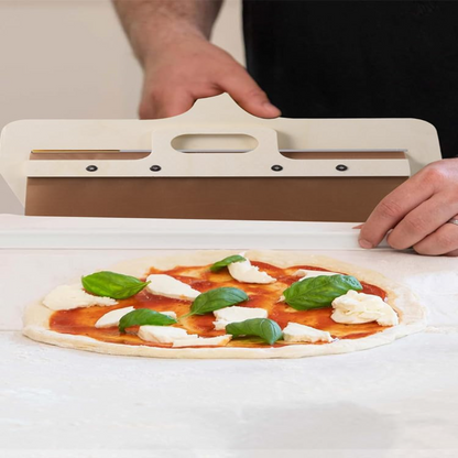 Wooden Pizza Peel with Sliding Lock Mechanism – Non-Stick Pizza Serving Shovel